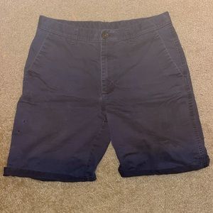 Haggar Navy Blue Shorts Size 32 (waist) With Side Phone Pocket